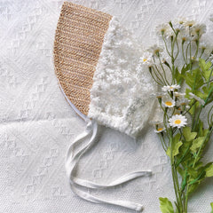 Flower Mesh Stitching Straw Cap Sun Protection Breathable Outdoor Traveling Cap