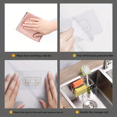 Stainless Steel Sink Caddy Sponge Holder Soap Rack