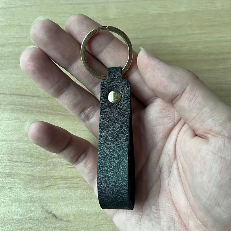 Men's PU Leather Key Chain Metal Key Ring Pendant