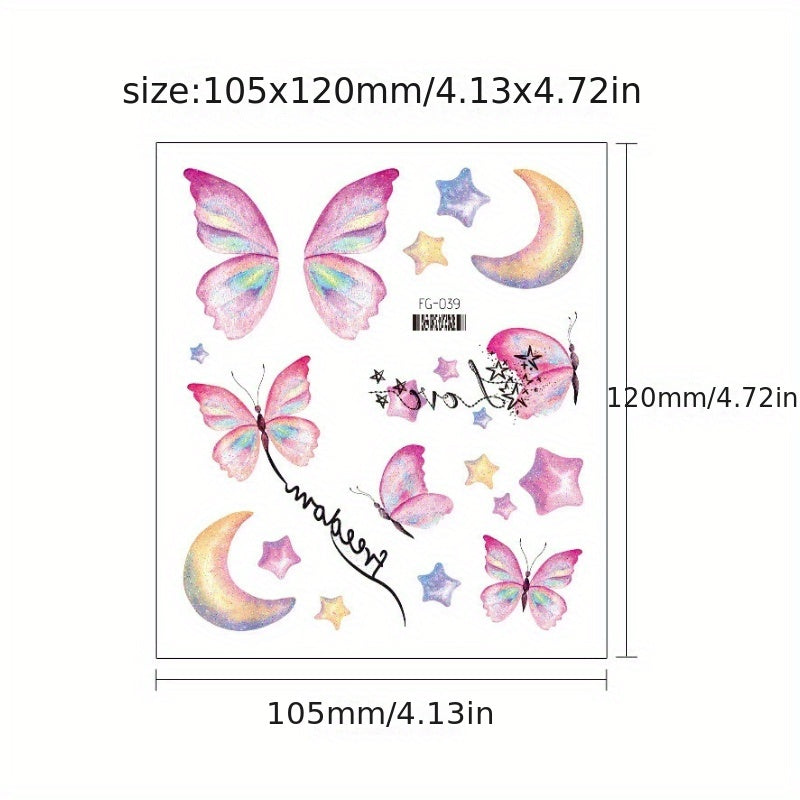 Red Dream Wings Butterfly Eye Stickers for Proms & Parties