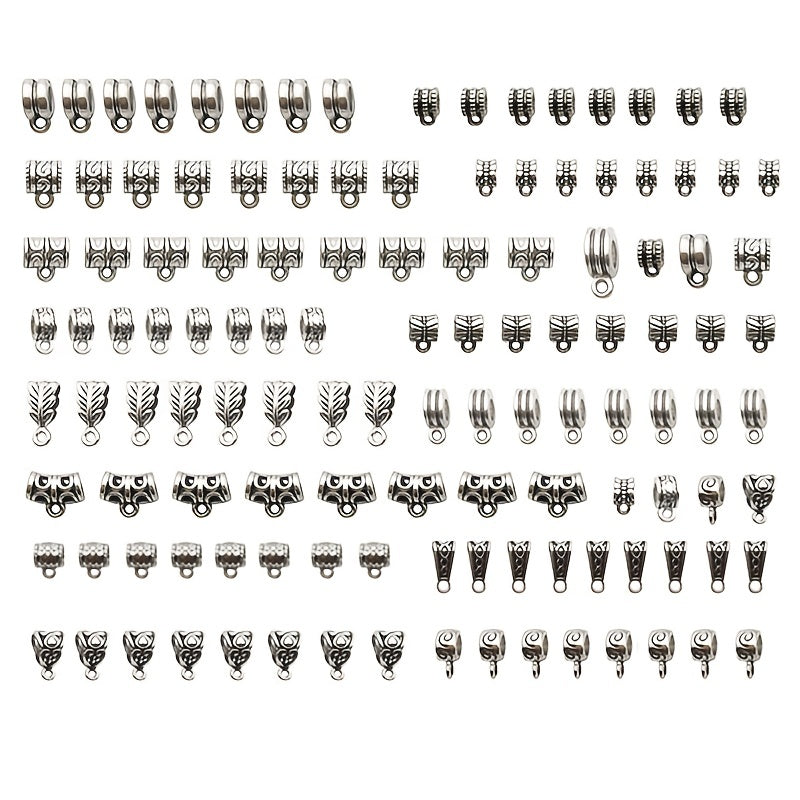 120Pcs Metal Connectors Spacer Beads for DIY Jewelry Making