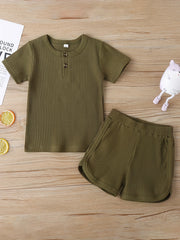 Boys Casual Outfit T shirt & Shorts Summer Kids Clothes