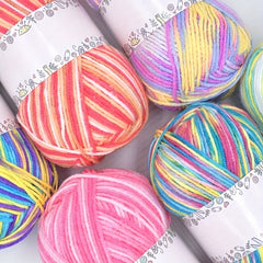 6 Skeins Rainbow Colorful Yarn for Knitting Crocheting Sweaters Scarves Shawls