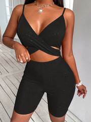 Sexy V-Neck Sleeveless Romper Jumpsuit Women's Clothing