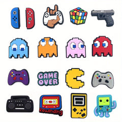 17PCS Cartoon Shoe Decoration Charms For Clog Kids Women Girl Sandals