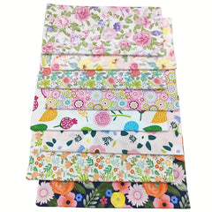 8pcs Multicolor Patchwork Cotton Fabric Sewing Quilting Material DIY Craft
