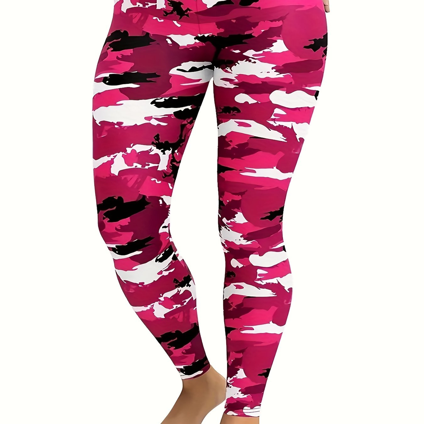 Camo Low Rise Stretch Yoga Leggings