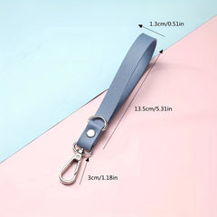 Vintage Leather Keychain Double Sided Keyring for Men & Women