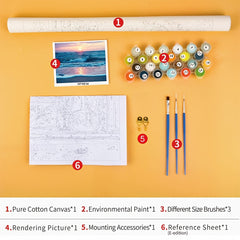 Cartoon Animals Painting By Numbers DIY Kit for Adults