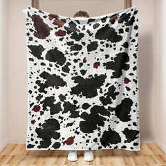 Cow Pattern Casual Throw Blanket Winter Warm Flannel Blanket
