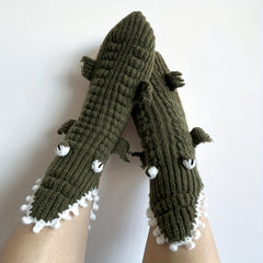 Funny Cartoon Crocodile Socks for Women