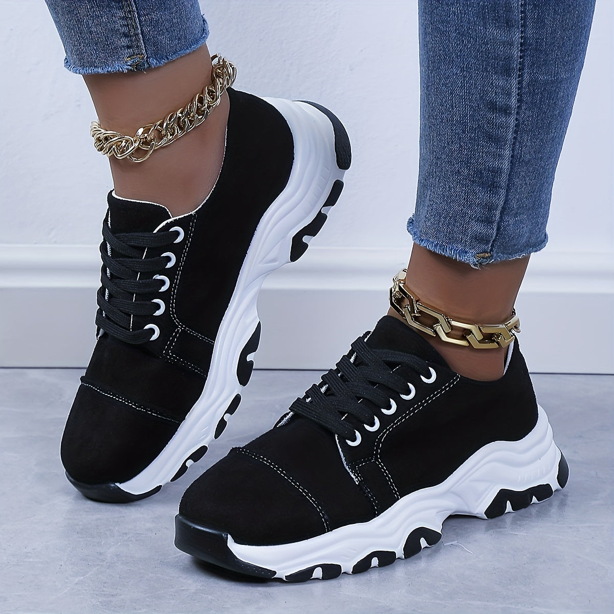 Thick Sole Shock Absorption Heighten Sneakers