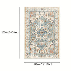 Large Boho Area Rug Vintage Persian Carpet Anti-slip Base Living Room Bedroom