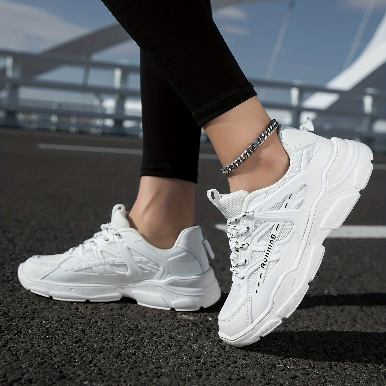 Women's Mesh Sneakers Lightweight Low Top Lace Up Shoes