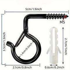 10pcs Metal Plant Hook Outdoor Hanging Display Wreath Christmas Light Hook