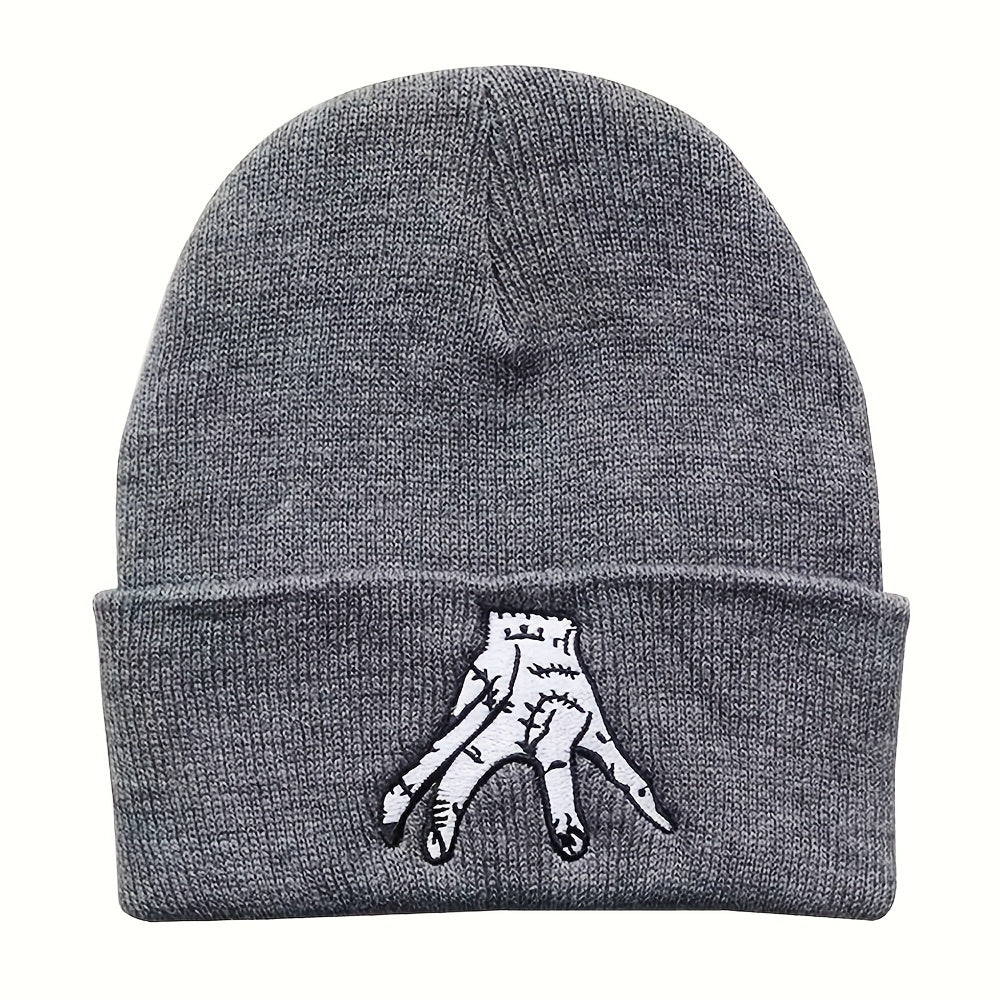 Embroidery Beanie Hip Hop Knit Hat Warm Knit Hat Unisex Casual Ski Hats