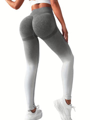 Gradient High Stretch Seamless Yoga Leggings Fitness Pants