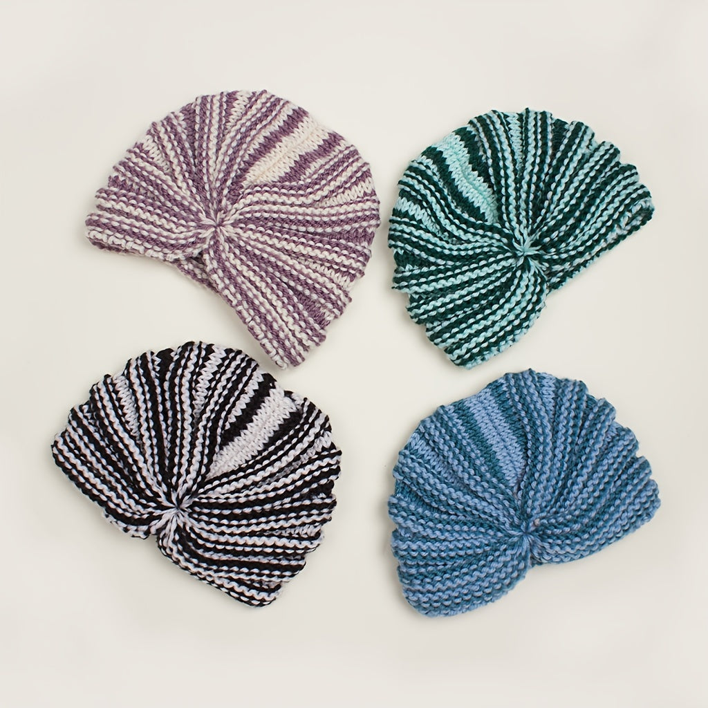 Children's Knitted Wool Hat with Ear Protection for Newborns