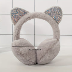 Cat Ears Plush Winter Earmuffs Outdoor Ear Warmer