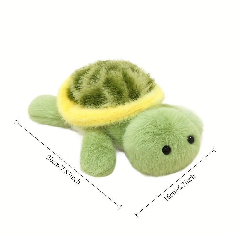 Realistic Cartoon Turtle Plush Toy 6.69 in Green Non Electrified