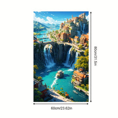 City Mountains Rivers Art Painting Outdoor Bedroom Decor