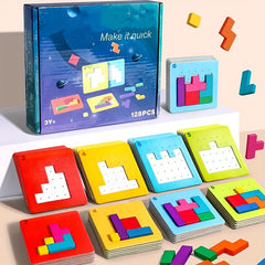Interactive Geometric Jigsaw Puzzle Toy Game Educational Tabletop Christmas Gift