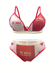 Sexy Party Lingerie Set Colorblock Bra & Panty