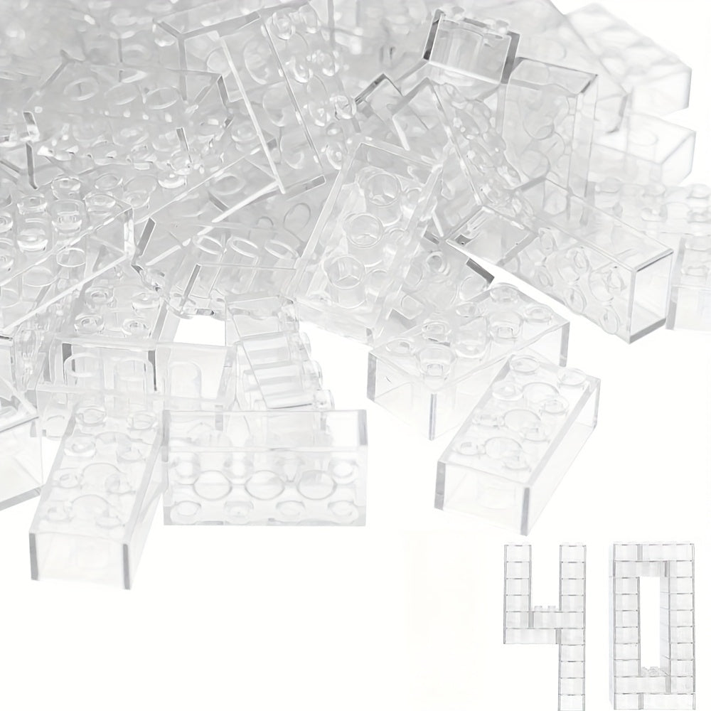 40pcs 2x4 High Brick Small Particle Building Blocks ABS Material
