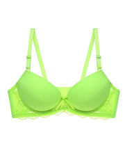 Women's Push Up Lace Panel Bra Medium Stretch
