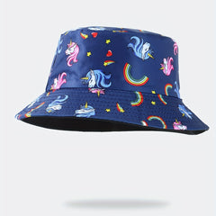 Reversible Rainbow Unicorn Print Bucket Hat