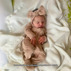 Realistic 18 Inch Reborn Baby Doll with Painted Hair - Ideal Gift for Children