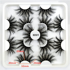 7 Pairs Dramatic 3D Mink False Eyelashes for Makeup Look