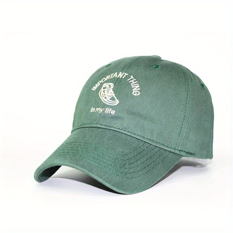 Embroidered Cotton Baseball Cap Lightweight Sun Hat Unisex