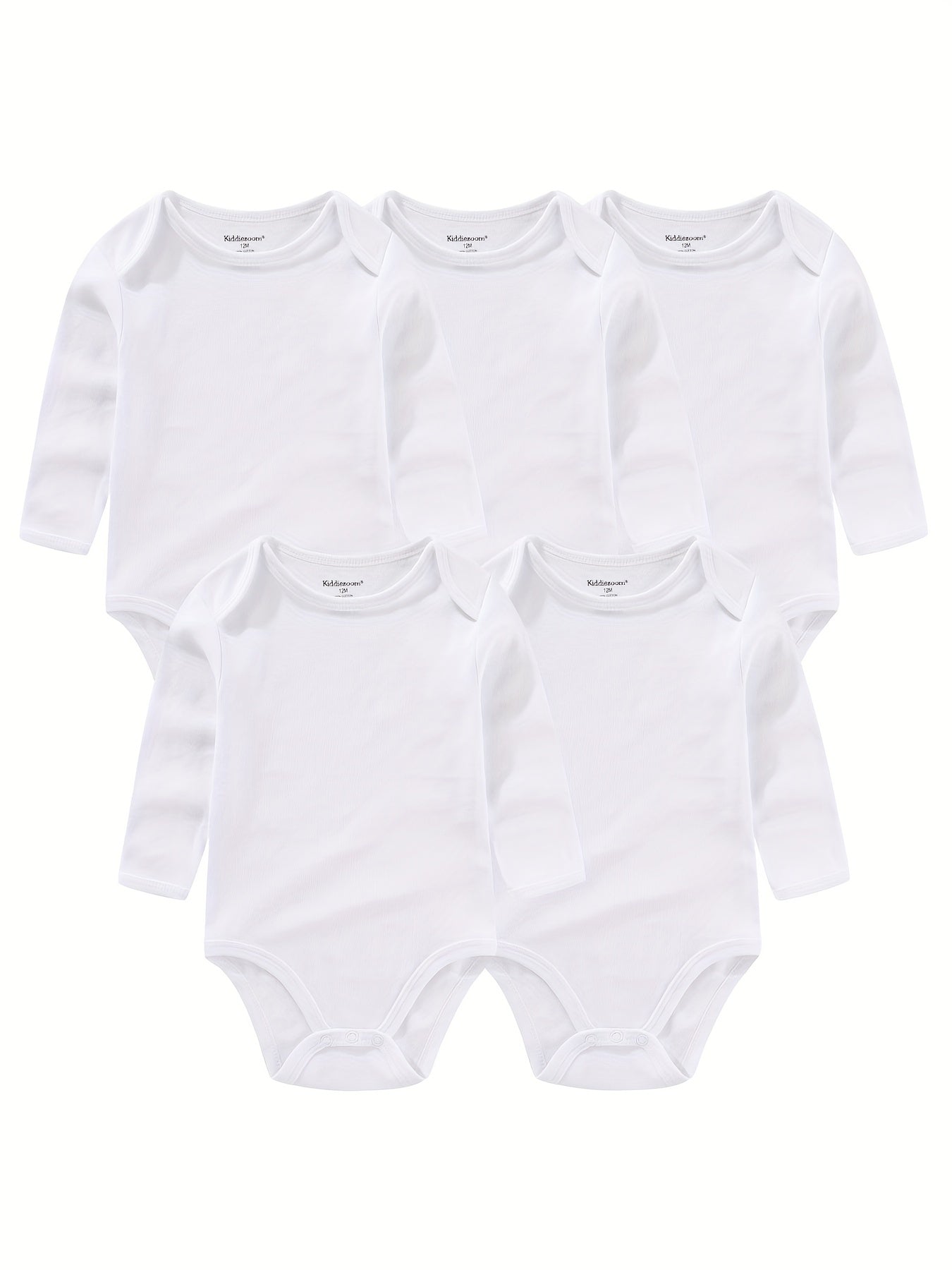 5Pcs Spring Autumn Unisex Long Sleeve Baby Boy Girl Bodysuits Cotton