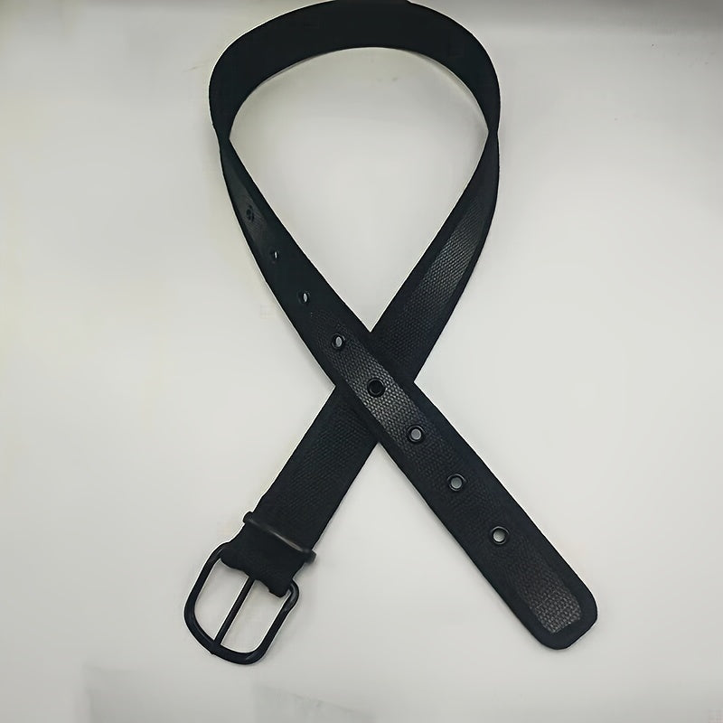 Men's Polyester Belt with Silver Buckle