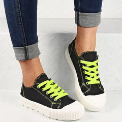 Thick Bottom Low Top Women's Shoes Casual Lightweight Comfortable