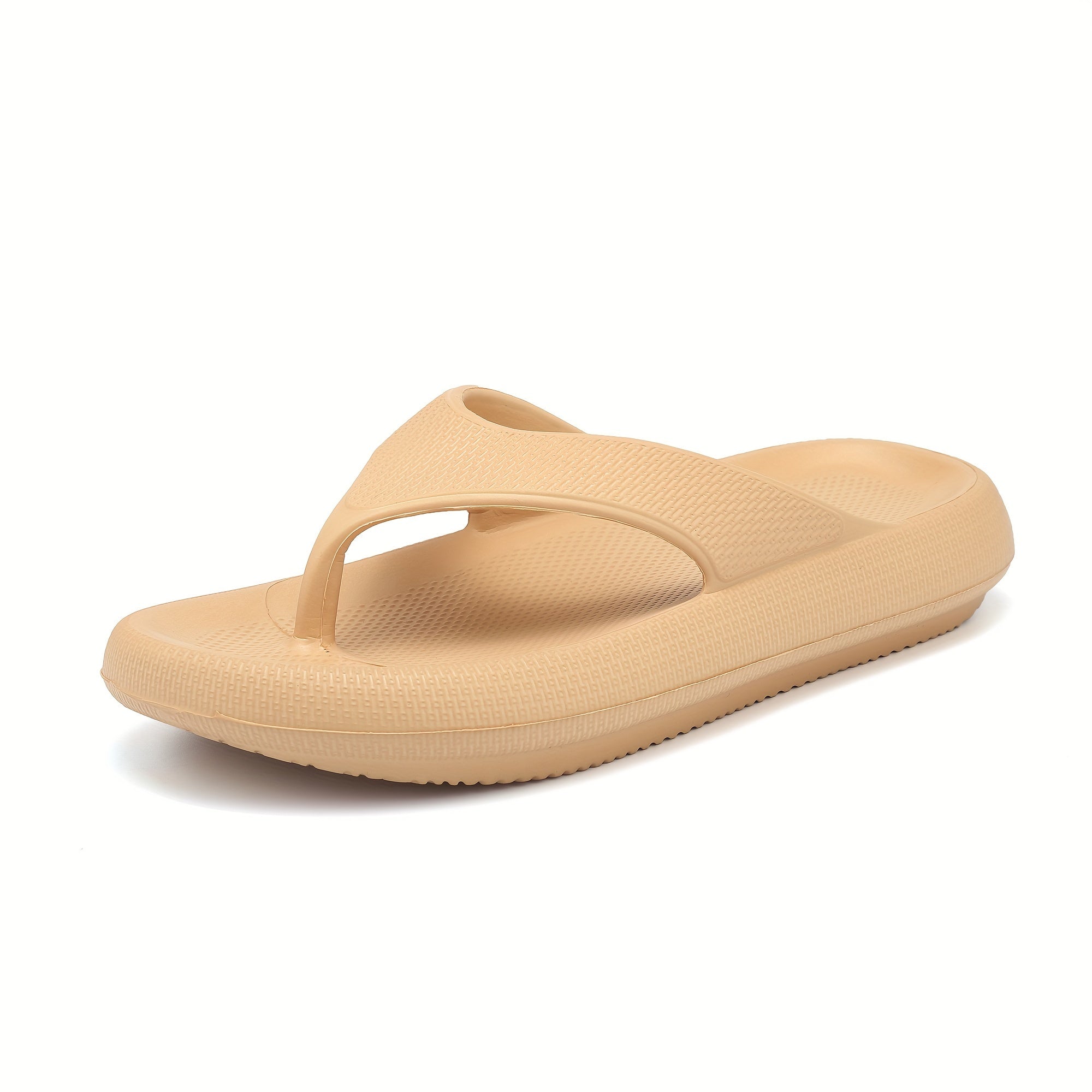 Women's Solid Non-Slip Lightweight Flip Flops Thick Sole Beach Summer Slippers