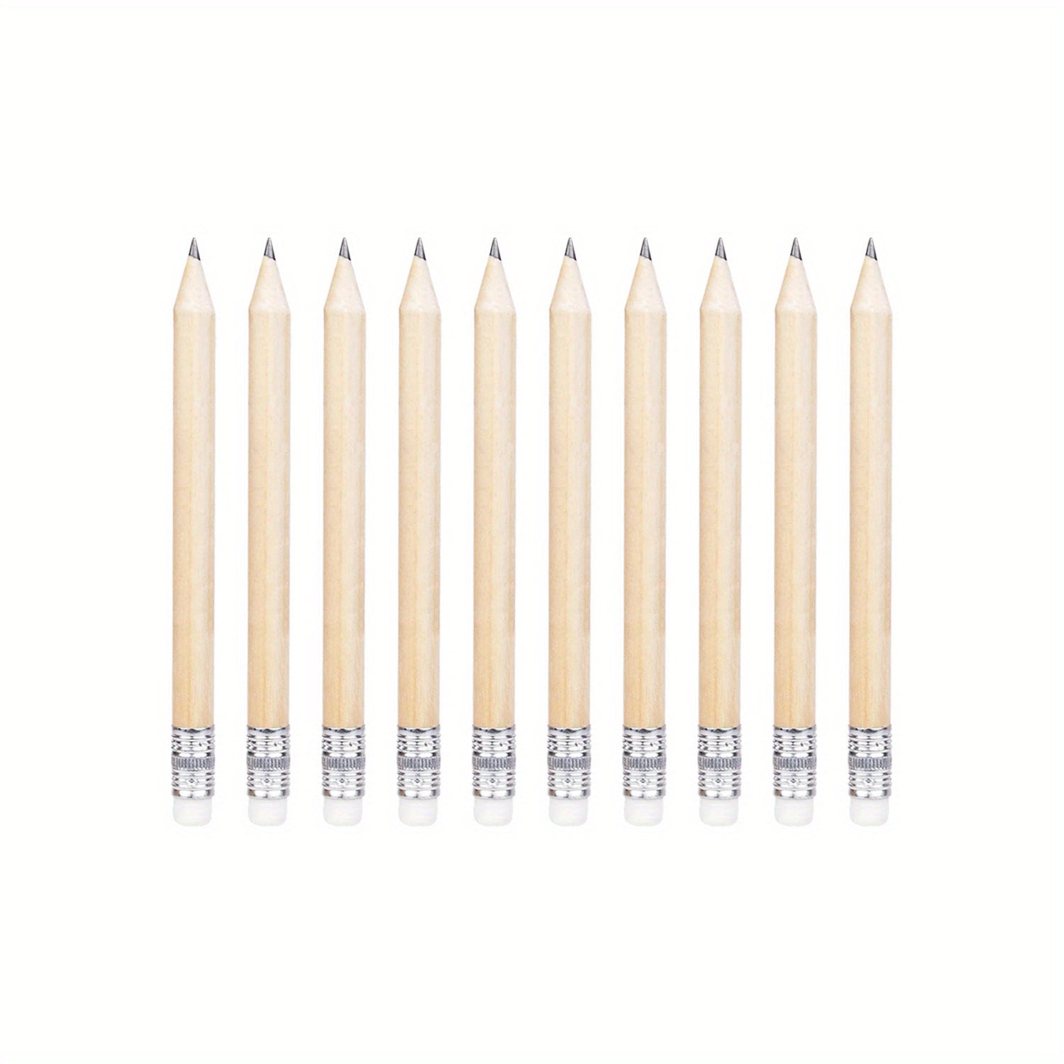 Natural Wood Golf Pencil Half Pencil With Eraser Mini Pencil