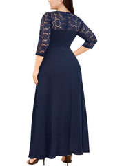 Bridesmaid Dress Floral Lace Sweetheart Neck Maxi Wedding Dress