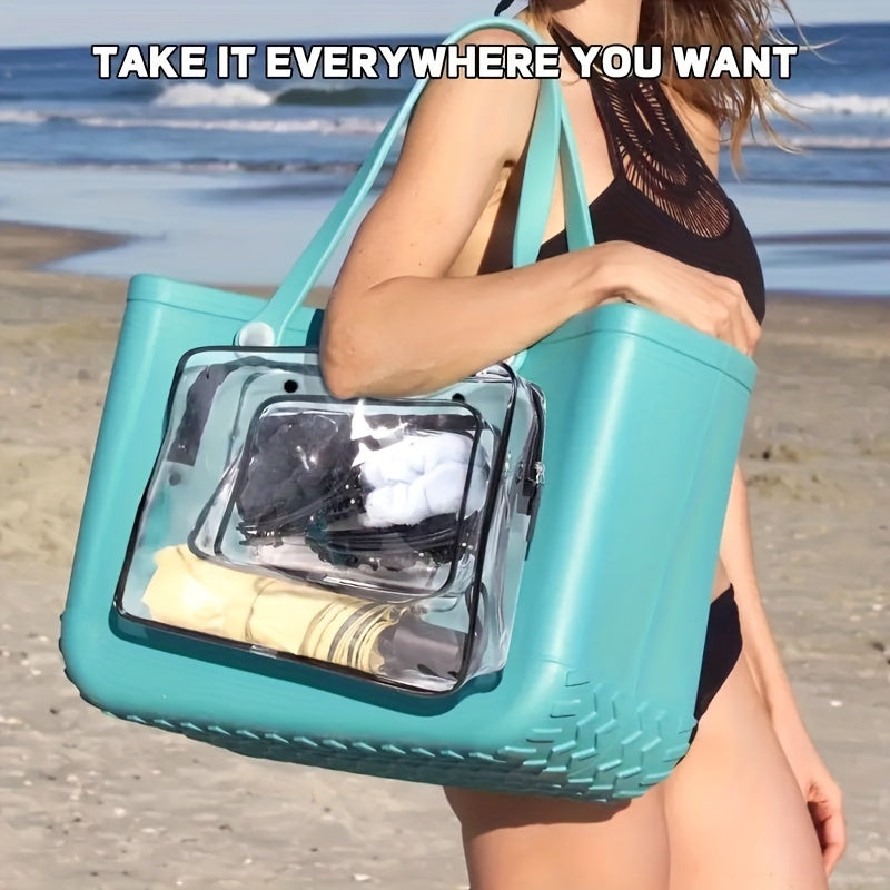Transparent Hanging Beach Bag Organizer Waterproof Tote Travel Accessories