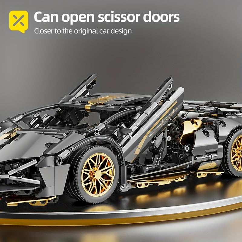 Golden Bull Sports Car Building Brick Model Toy for Adult Boy