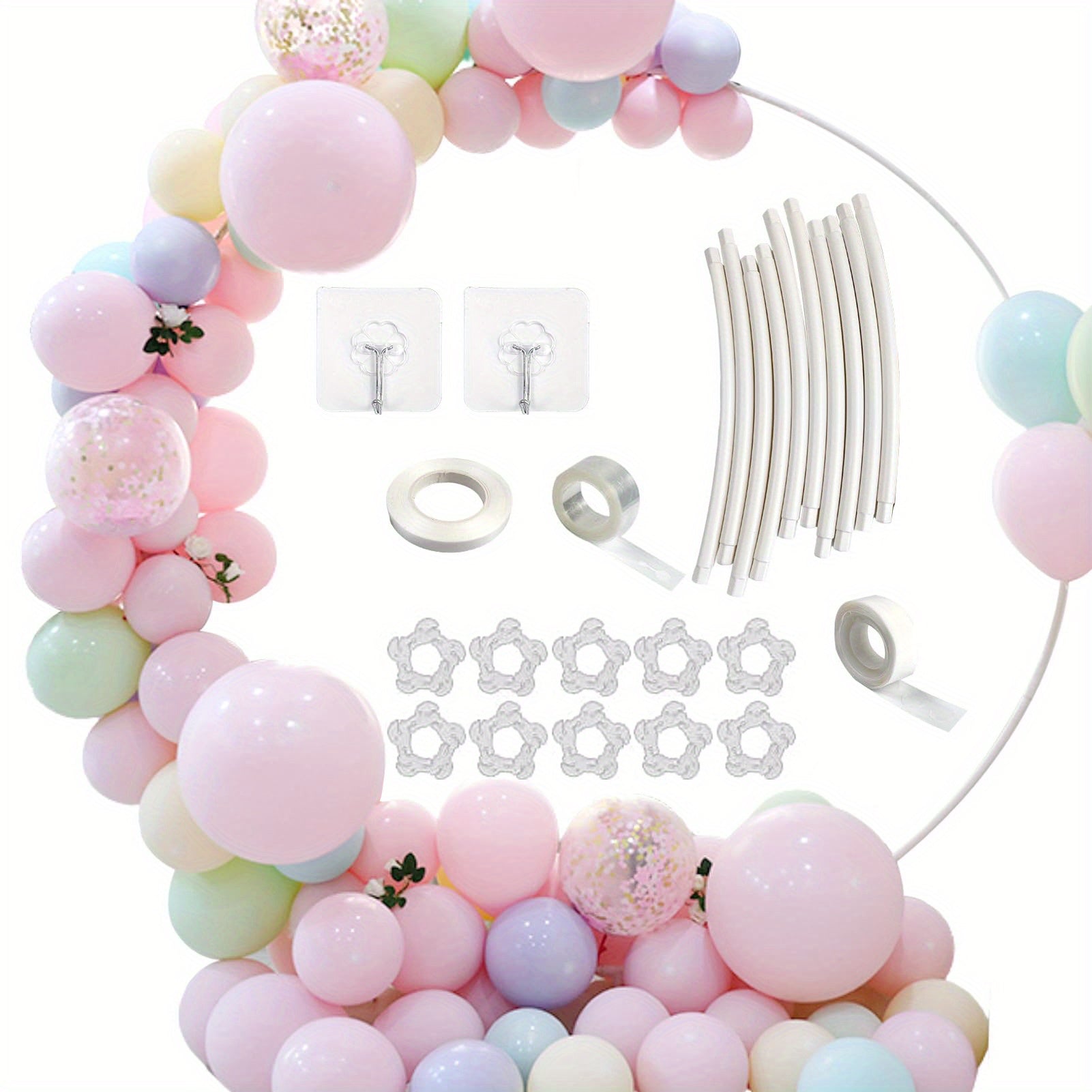100cm Round Balloon Arch Stand Kit for Wedding Birthday Baby Shower