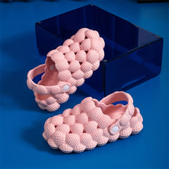 Girl's Ultra Soft Massage Bubble Slides Relaxable Non Slip Spa Slippers