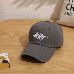 HEART Baseball Cap Embroidered Dad Hat Unisex Sun Hat