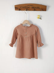Comfy Cotton Ruffle Dress for Girls