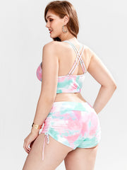 Tie Dye Swimsuit Set Women's 3pcs Set