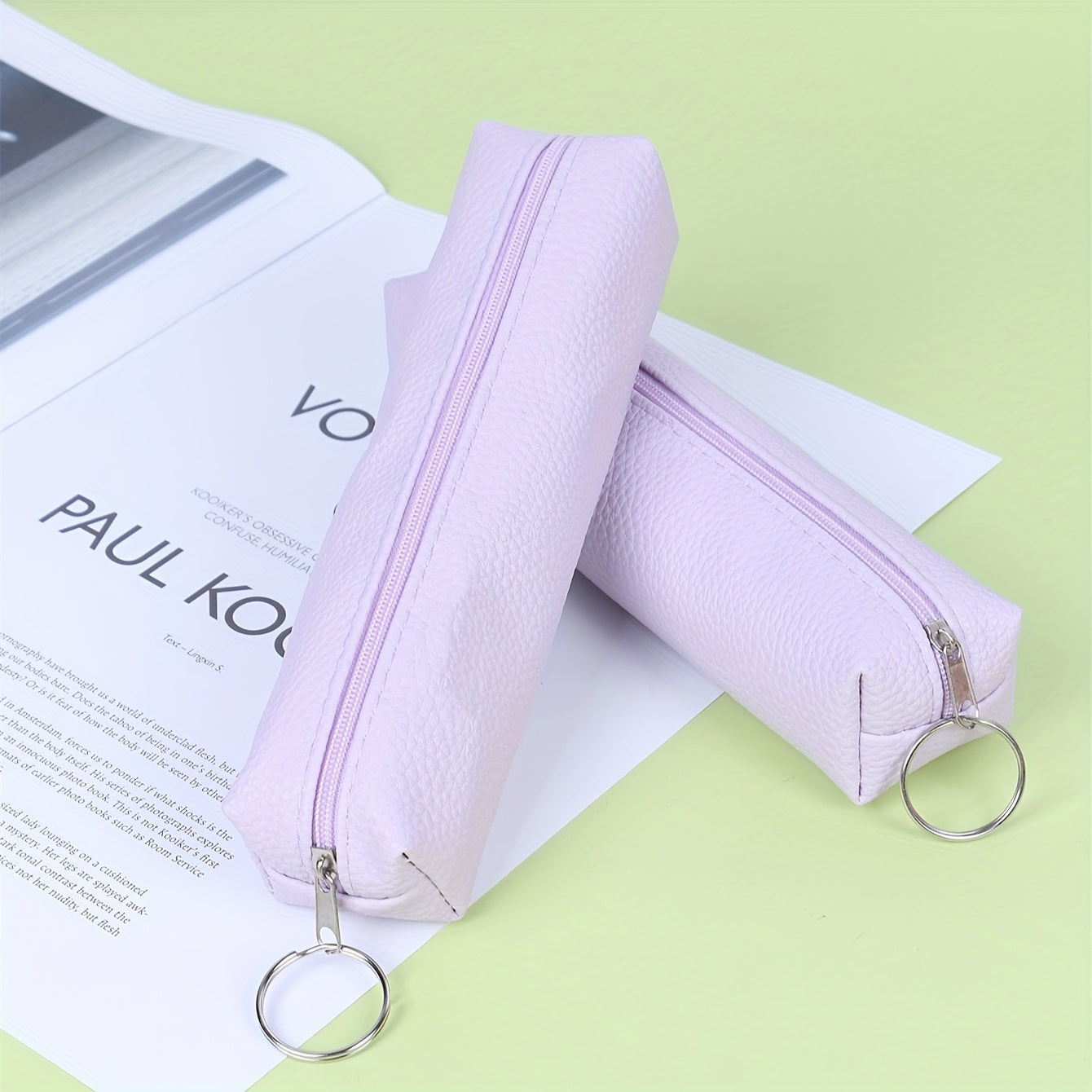 Solid Leather Student Pencil Case