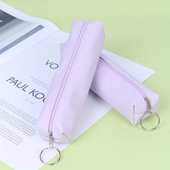 Solid Leather Student Pencil Case