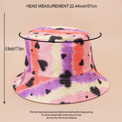Love Pattern Sunshade Bucket Hat For Men