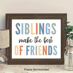 Siblings Make Friends Kindergarten Wall Art Classroom Decor Roof Decor